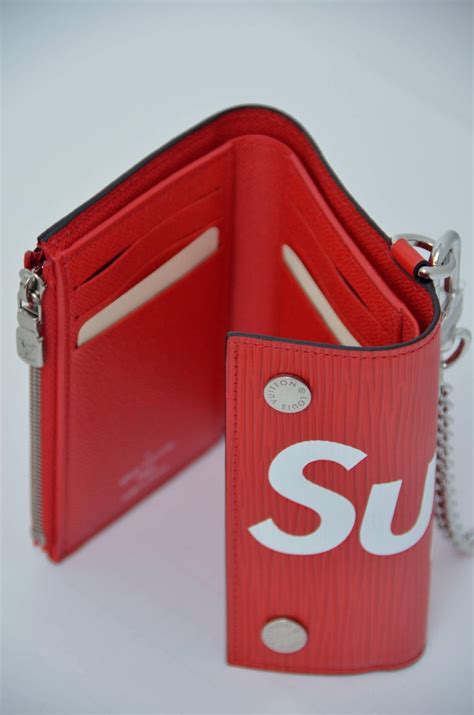 louis vuitton x supreme chain wallet epi red|louis vuitton epi red.